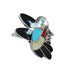 Hummingbird Zuni Multicolor Inlay Sterling Silver Ring Size 6-3/4 JX130844